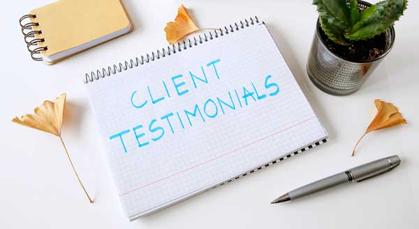 our written testimonials page