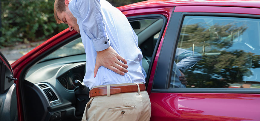 patient needing hip pain treatment in New Braunfels after an auto accident